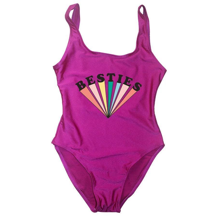 bestie + wifey starburst one-piece swimsuit - basil boutique