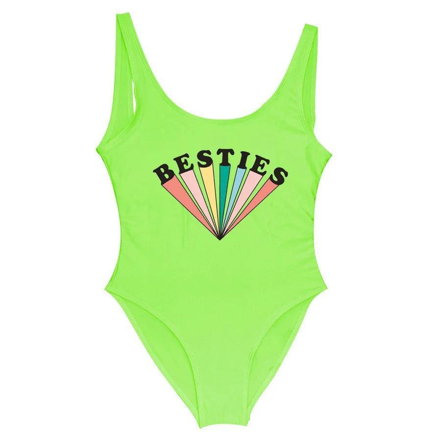 bestie + wifey starburst one-piece swimsuit - basil boutique