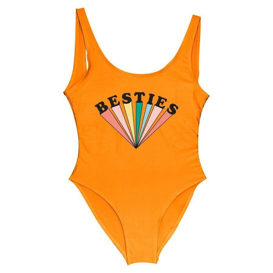 bestie + wifey starburst one-piece swimsuit - basil boutique