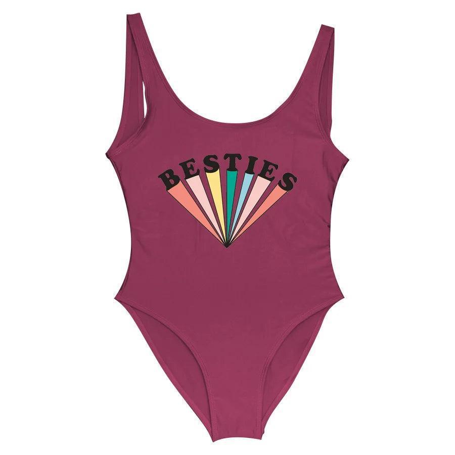 bestie + wifey starburst one-piece swimsuit - basil boutique