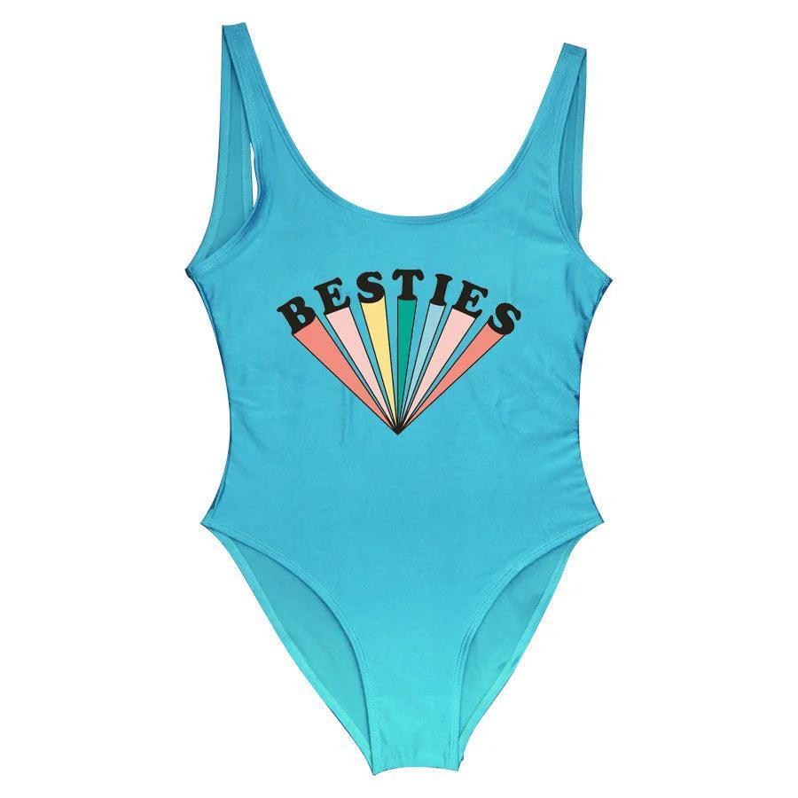 bestie + wifey starburst one-piece swimsuit - basil boutique