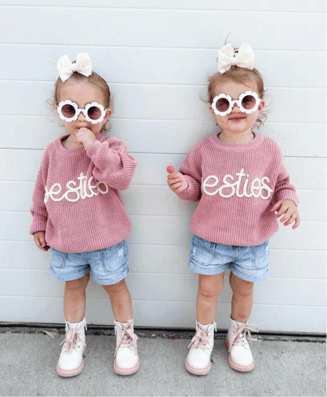 besties kids crew sweatshirt - basil boutique