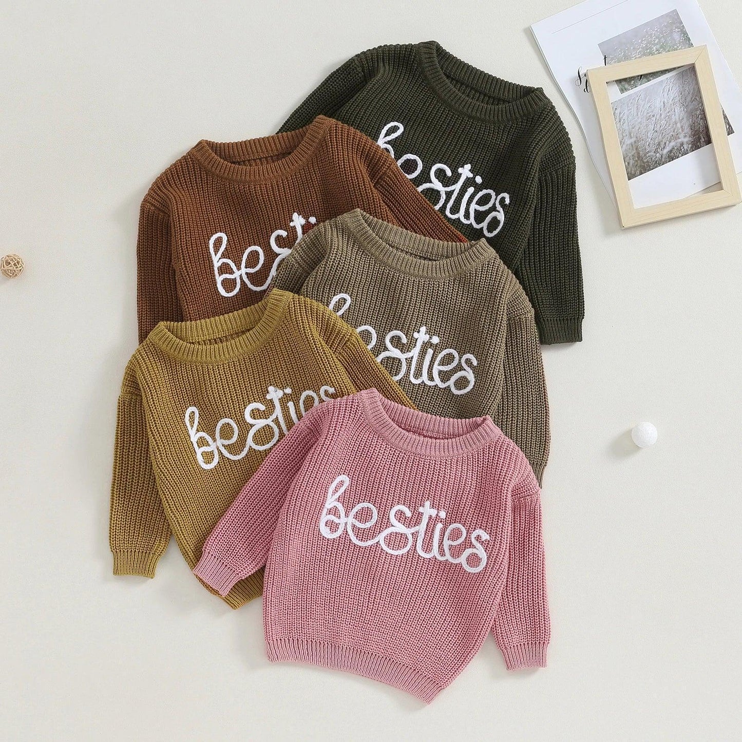 besties kids crew sweatshirt - basil boutique