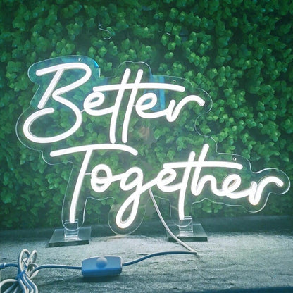 better together + bride-to-be neon sign - basil boutique