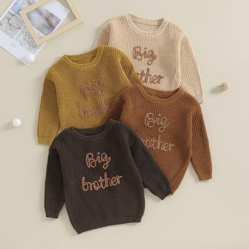 big + little brother autumn sweater - basil boutique