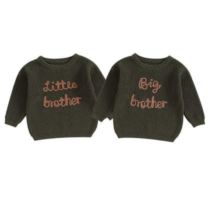 big + little brother autumn sweater - basil boutique