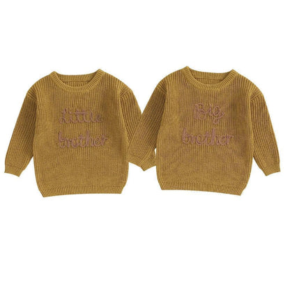 big + little brother autumn sweater - basil boutique