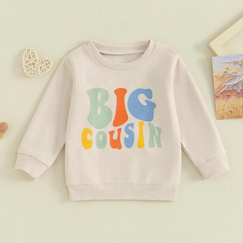 2023-08-22 Lioraitiin 0-5Y Sisters Brother Matching Outfits Toddler Baby Letter Print Long Sleeve Crewneck Sweatshirt Clothes - basil boutique