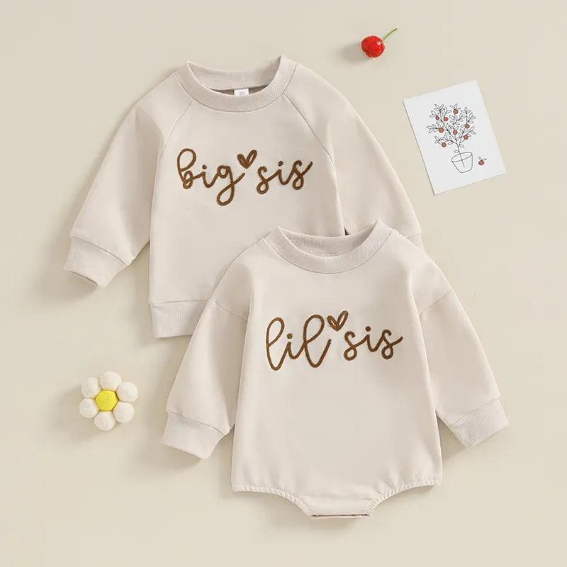 big + little sis script matching set - basil boutique