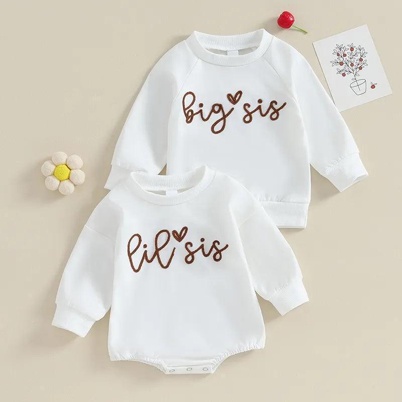 big + little sis script matching set - basil boutique