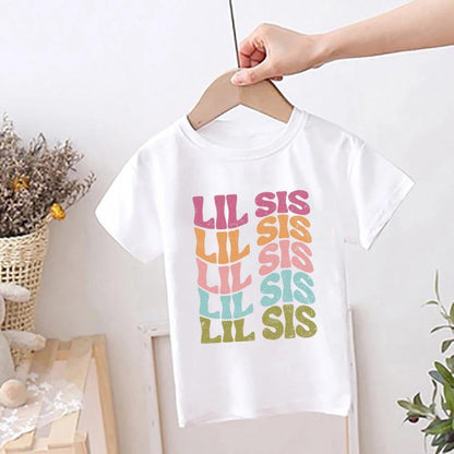 big + little sister and brother matching t-shirts - basil boutique