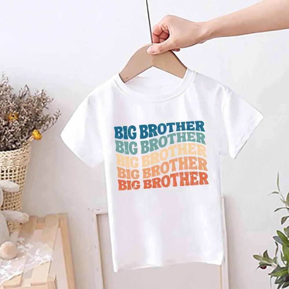 big + little sister and brother matching t-shirts - basil boutique