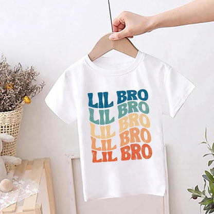 big + little sister and brother matching t-shirts - basil boutique