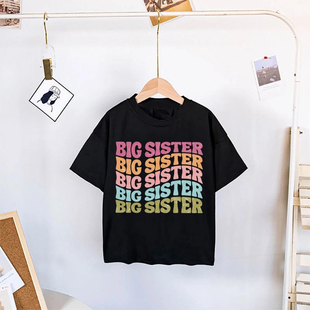 big + little sister and brother matching t-shirts - basil boutique