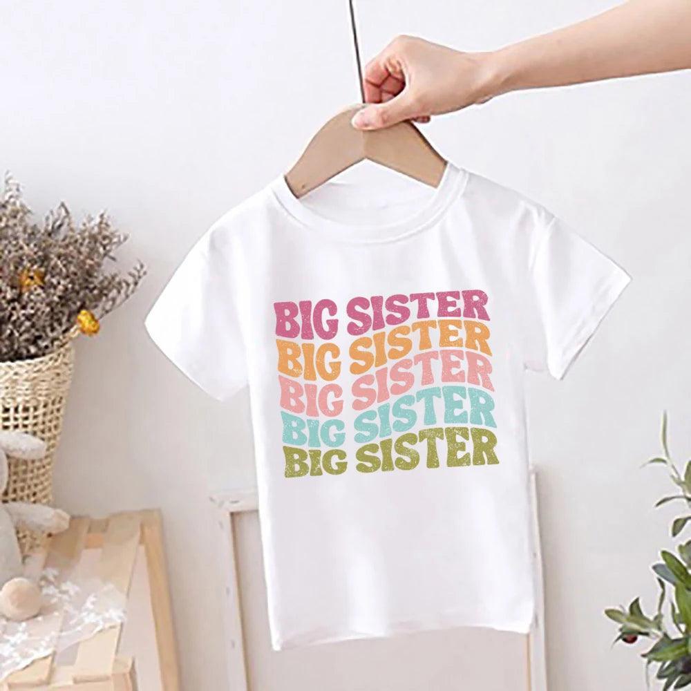 big + little sister and brother matching t-shirts - basil boutique