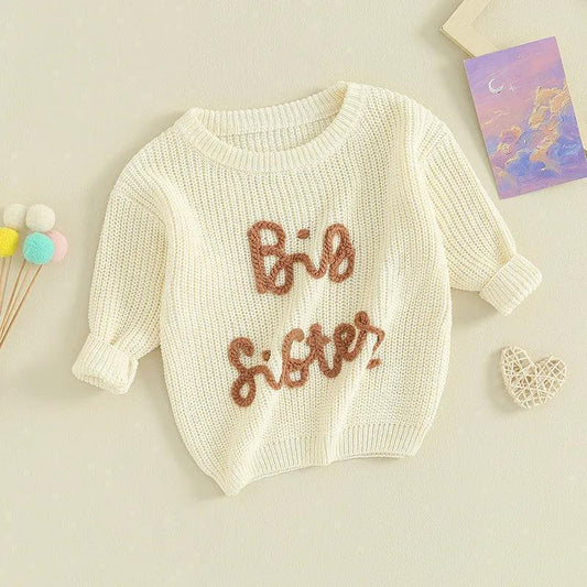 big sister kids crew sweatshirt - basil boutique