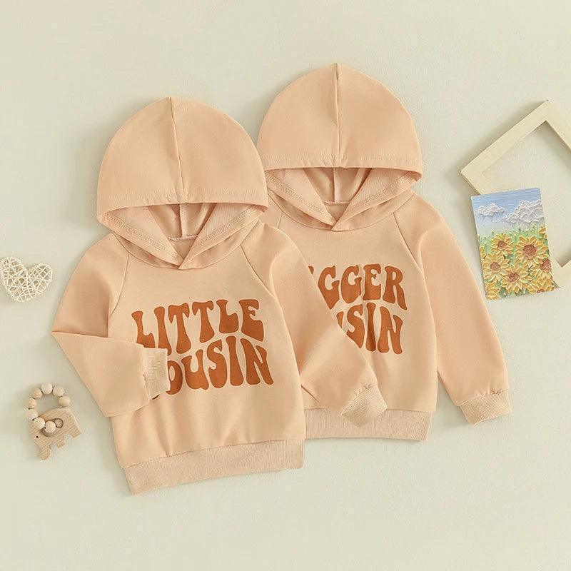 bigger + little cousin hoodies - basil boutique