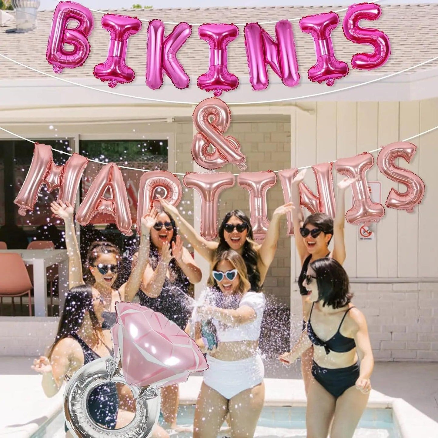 bikinis + martinis balloon banner - basil boutique