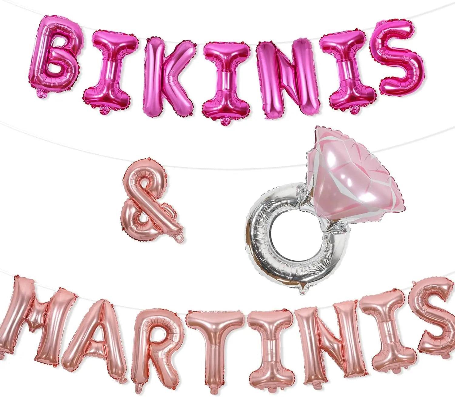 bikinis + martinis balloon banner - basil boutique