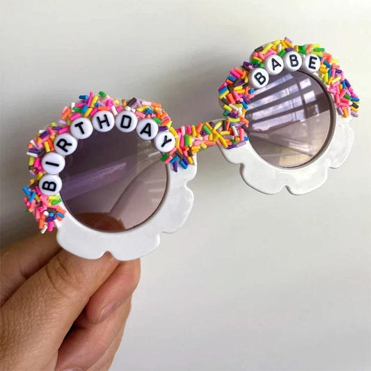 birthday babe sprinkle kids sunglasses - basil boutique