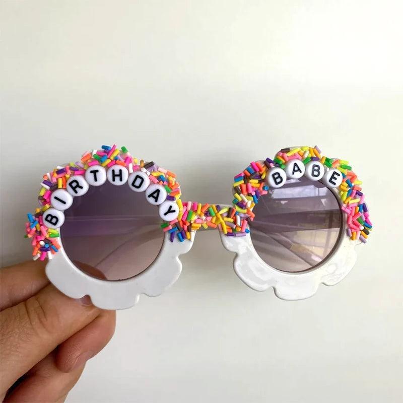 birthday babe sprinkle kids sunglasses - basil boutique