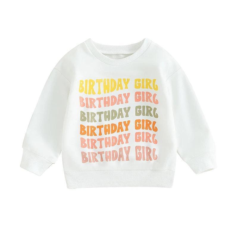 birthday boy + girl kids crew sweatshirt - basil boutique