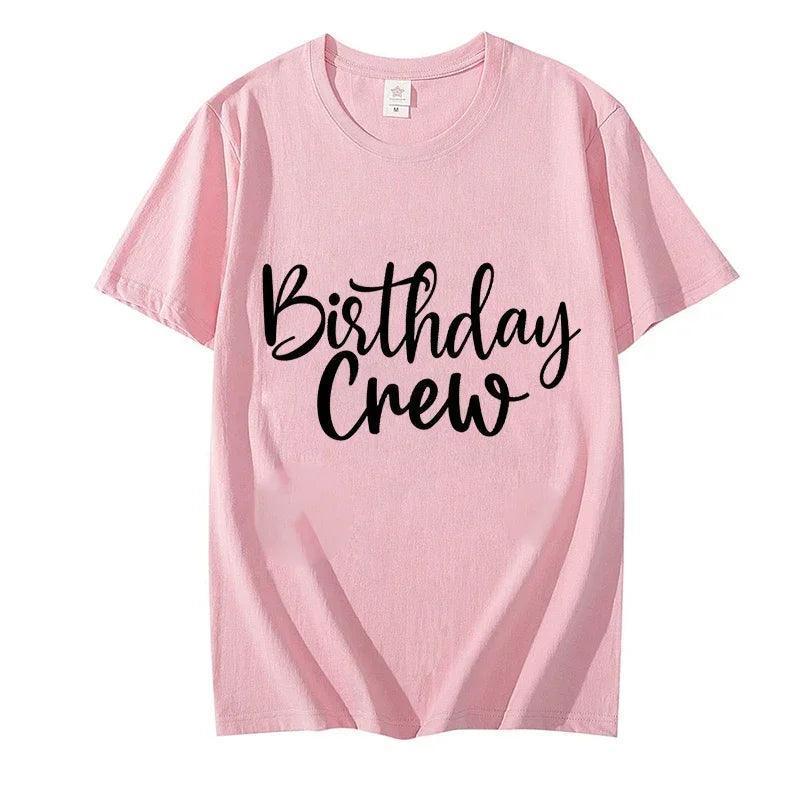 birthday crew, queen + squad t-shirts - basil boutique