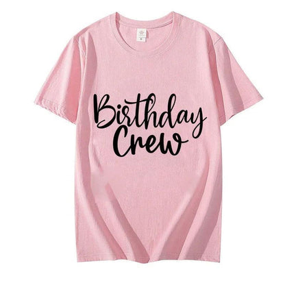 birthday crew, queen + squad t-shirts - basil boutique