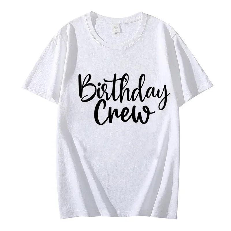 birthday crew, queen + squad t-shirts - basil boutique