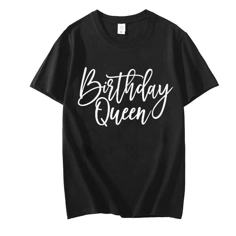 birthday crew, queen + squad t-shirts - basil boutique