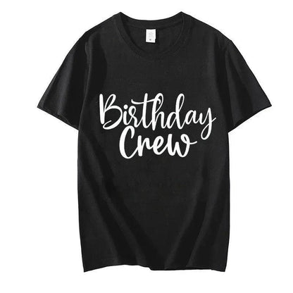 birthday crew, queen + squad t-shirts - basil boutique