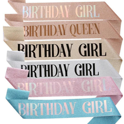 birthday girl + queen sashes - basil boutique