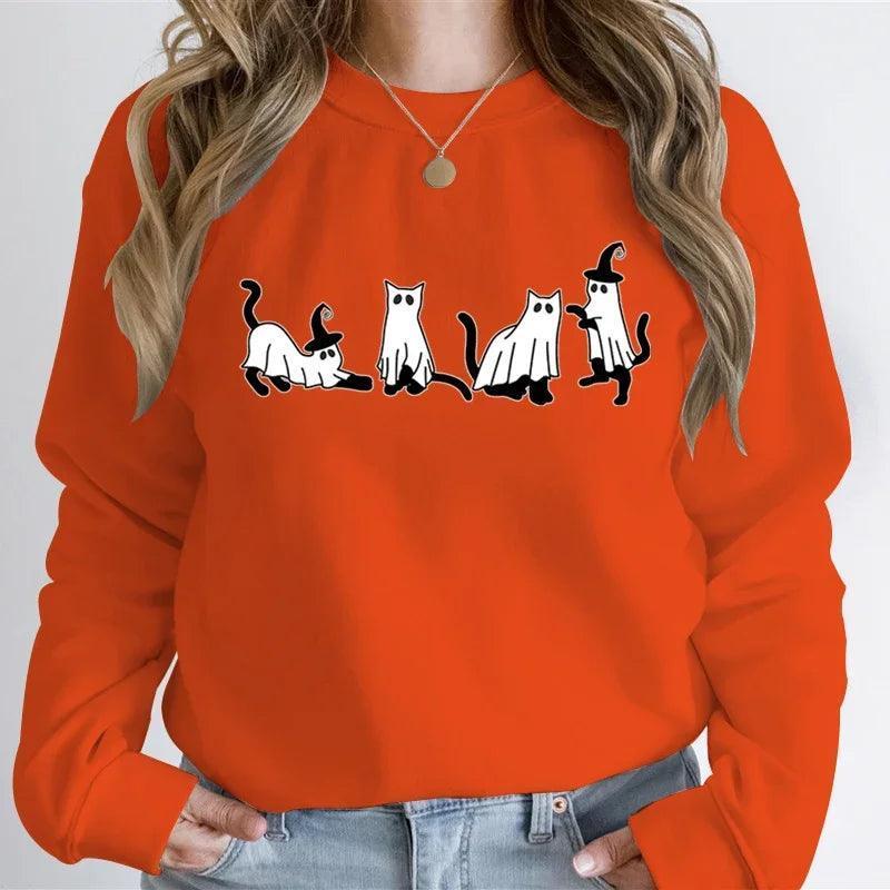 black cats + ghosts crew sweatshirt - basil boutique