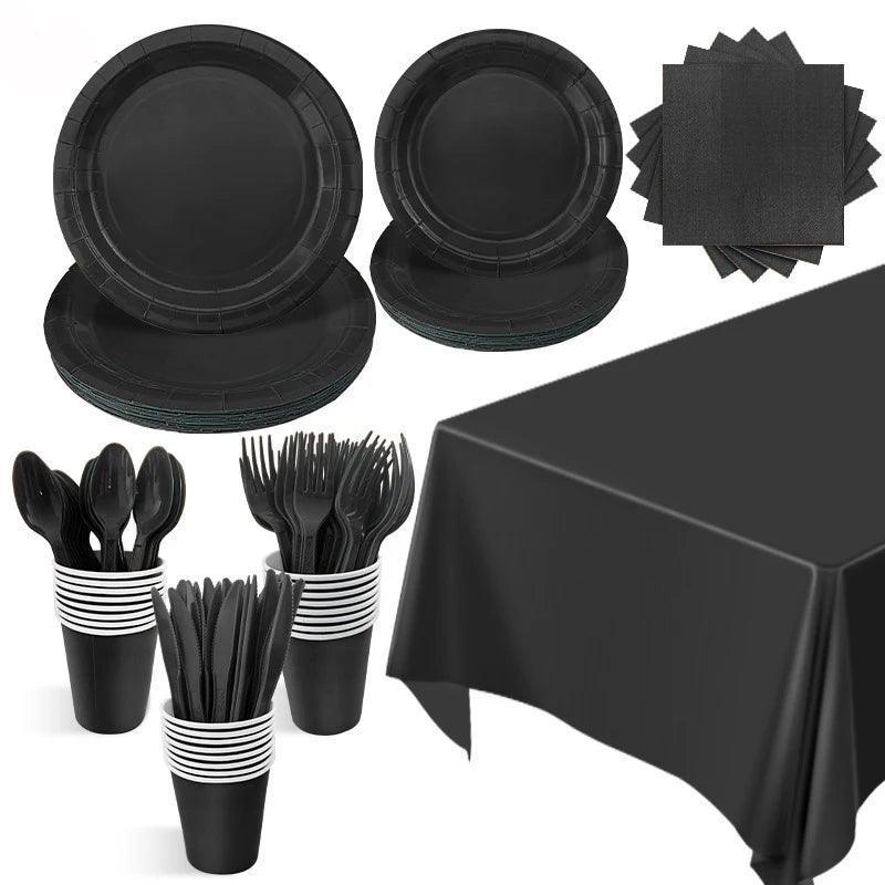 black party supplies - basil boutique