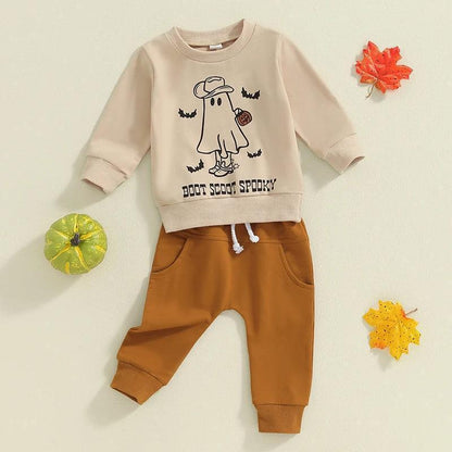 boot skoot spooky kids outfit - basil boutique