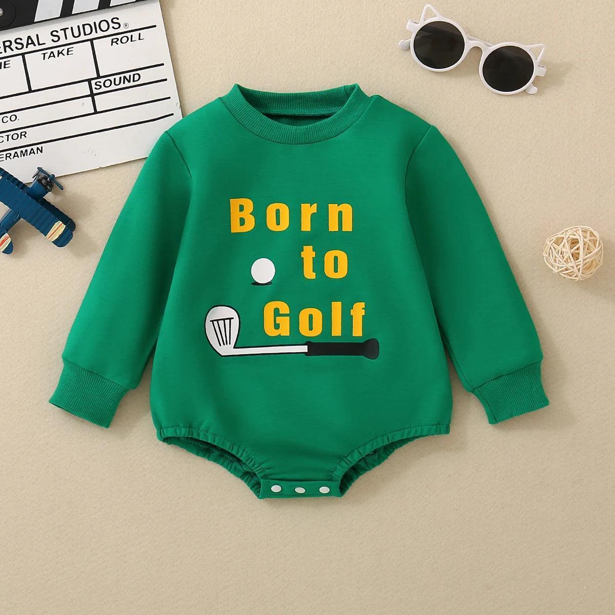 born to golf onesie - basil boutique