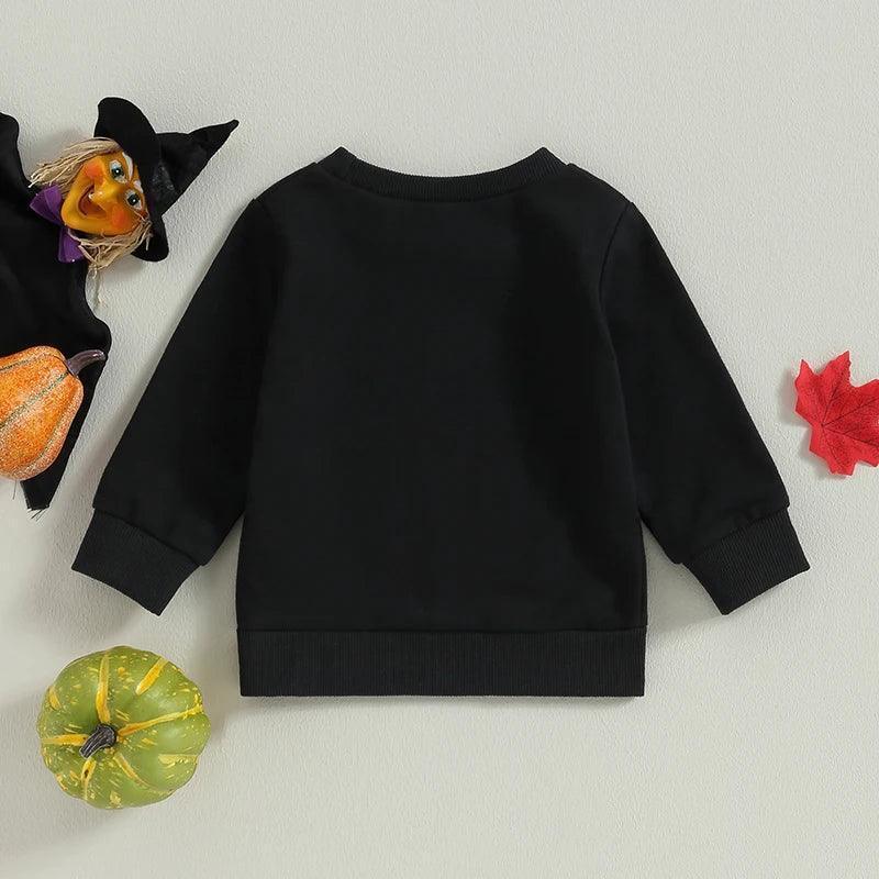 boujee halloween kids crew sweatshirts - basil boutique