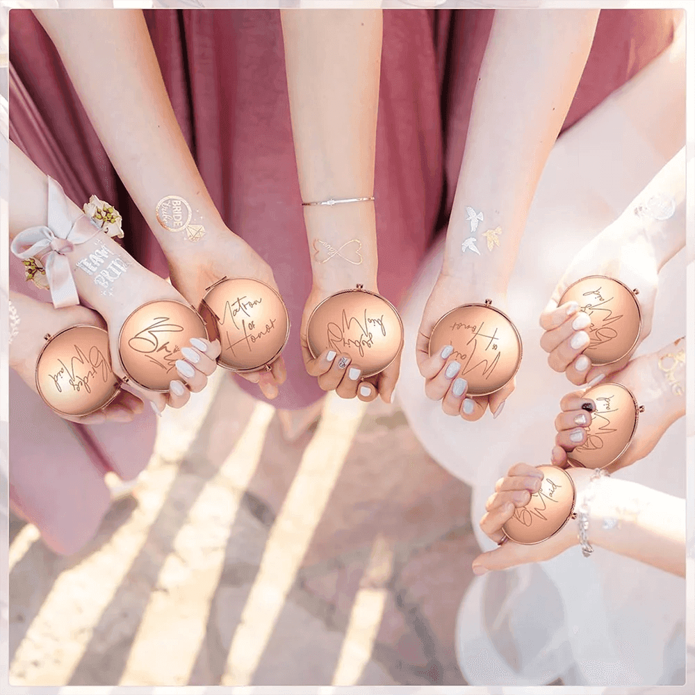 bridal party compact mirrors - basil boutique