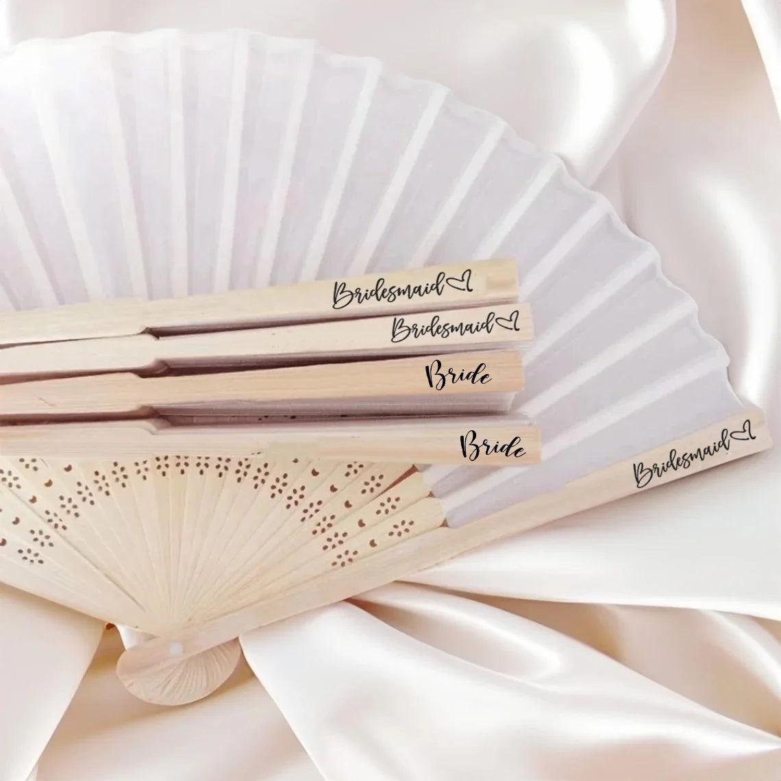 bridal party hand fans - basil boutique