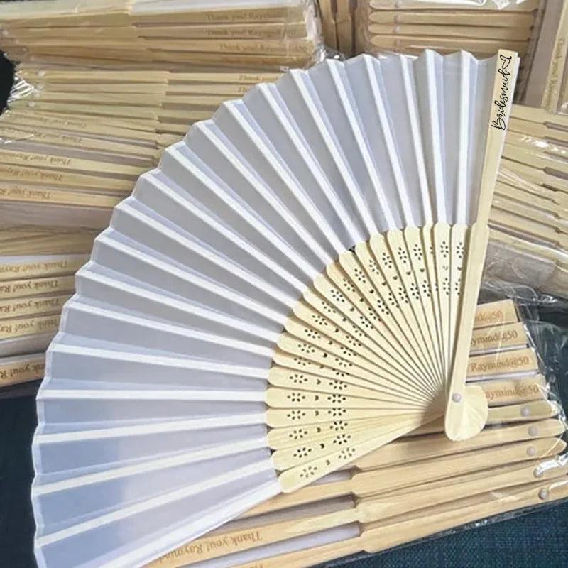 bridal party hand fans - basil boutique