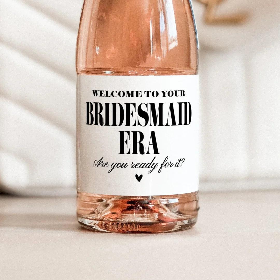 bridal party proposal wine labels - basil boutique