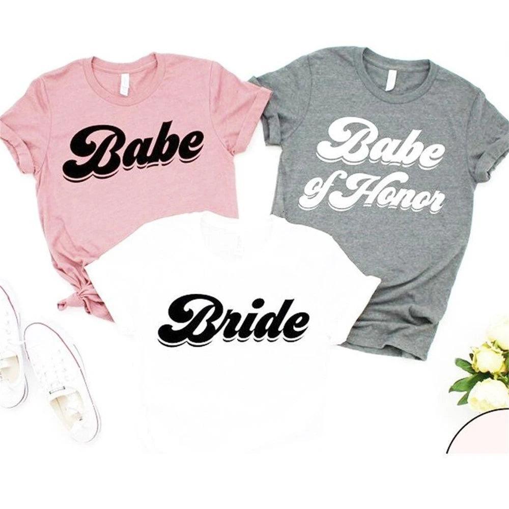 bridal party retro t-shirts - basil boutique