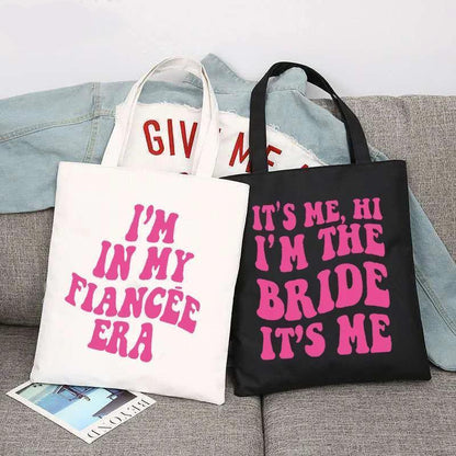 bridal party retro tote bags - basil boutique