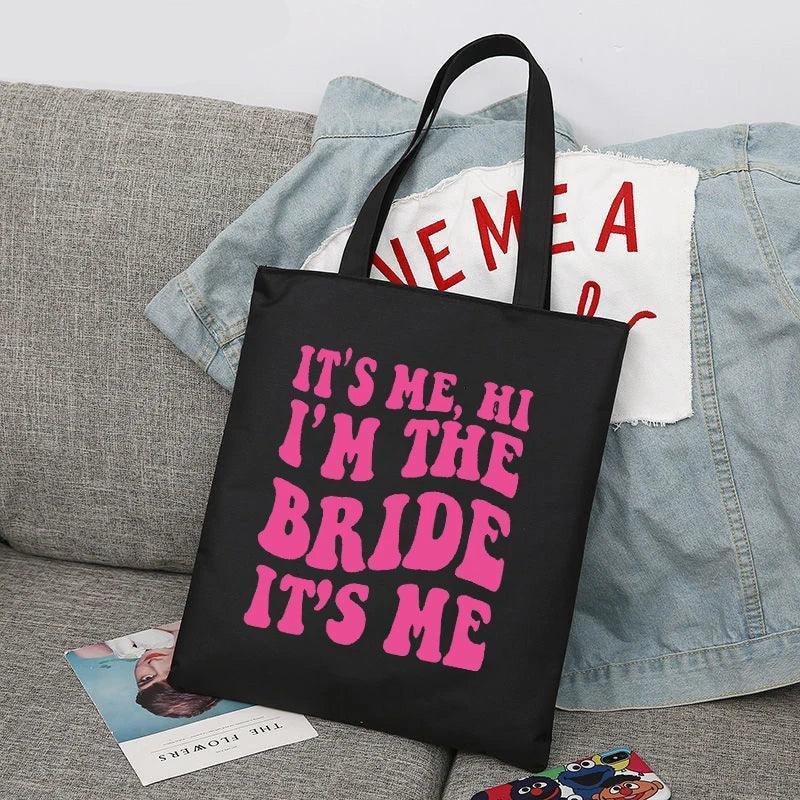 bridal party retro tote bags - basil boutique