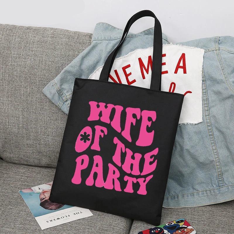 bridal party retro tote bags - basil boutique