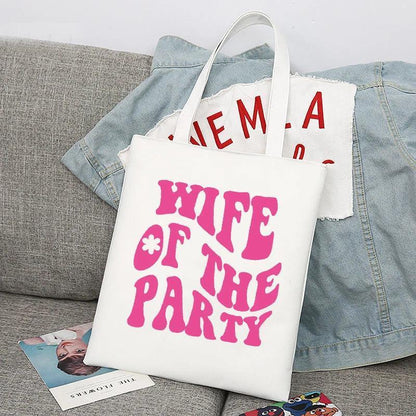 bridal party retro tote bags - basil boutique