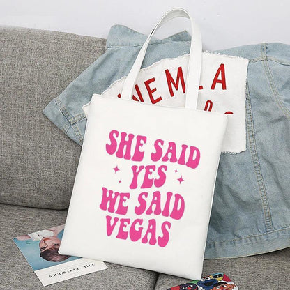 bridal party retro tote bags - basil boutique