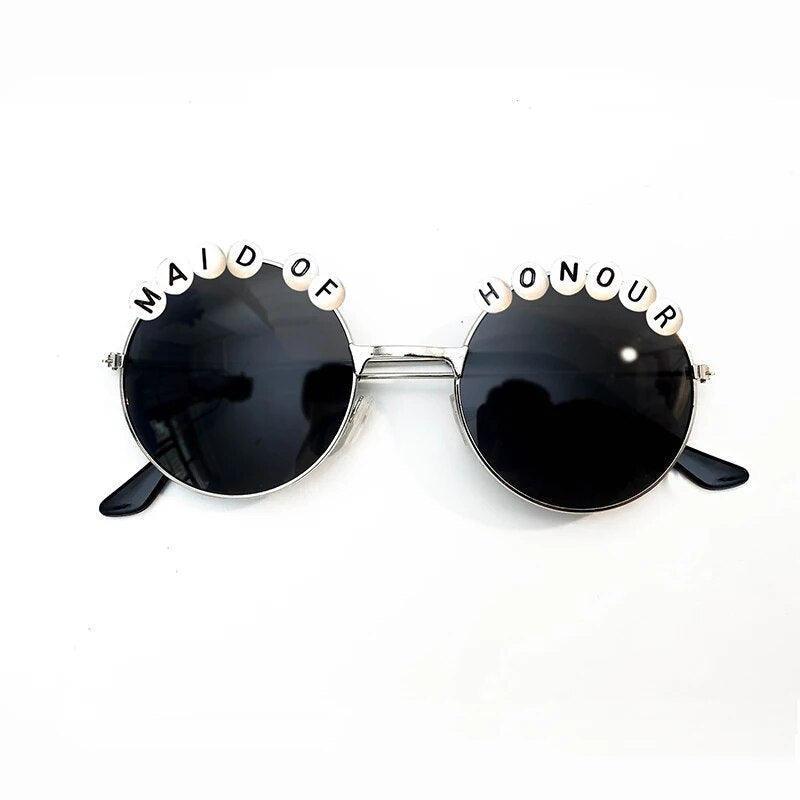 bridal party round sunglasses - basil boutique