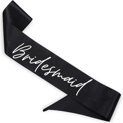 bridal party script sashes - basil boutique