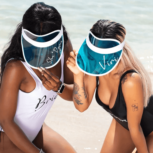 bridal party sun visors - basil boutique